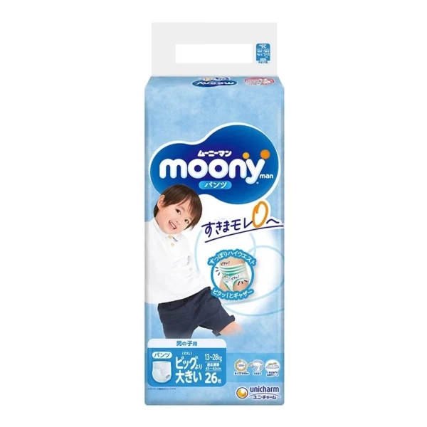 MoonyMan超透氣學行褲加加大碼 26片 (男仔)