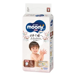 Natural Moonyman有機棉無添加學行褲大碼 36片