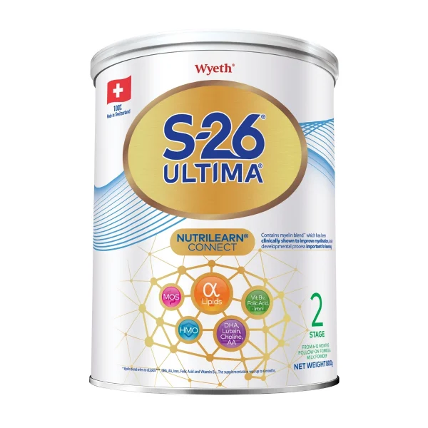 Wyeth惠氏S-26 ULTIMA 2號較大嬰兒配方奶粉 800克