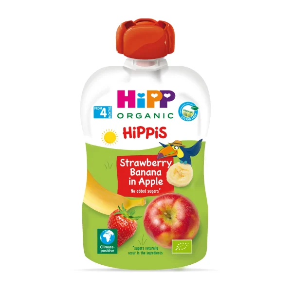 HiPP喜寶有機草莓香蕉蘋果唧唧裝 100克 (新舊裝隨機)