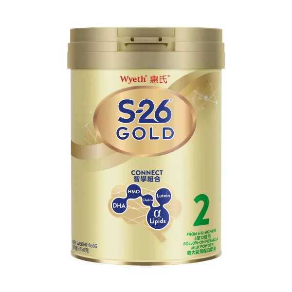 Wyeth惠氏S-26金裝 2號較大嬰兒配方奶粉 850克