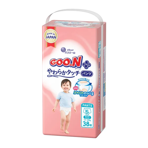 Goo.N大王柔觸肌嬰兒紙尿褲加大碼 38片